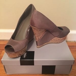 Platform Peep-toe Wedges